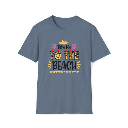 Take Me To The Beach |Beach Lifestyle Shirts | Summer Vibe Apparel Heather Indigo