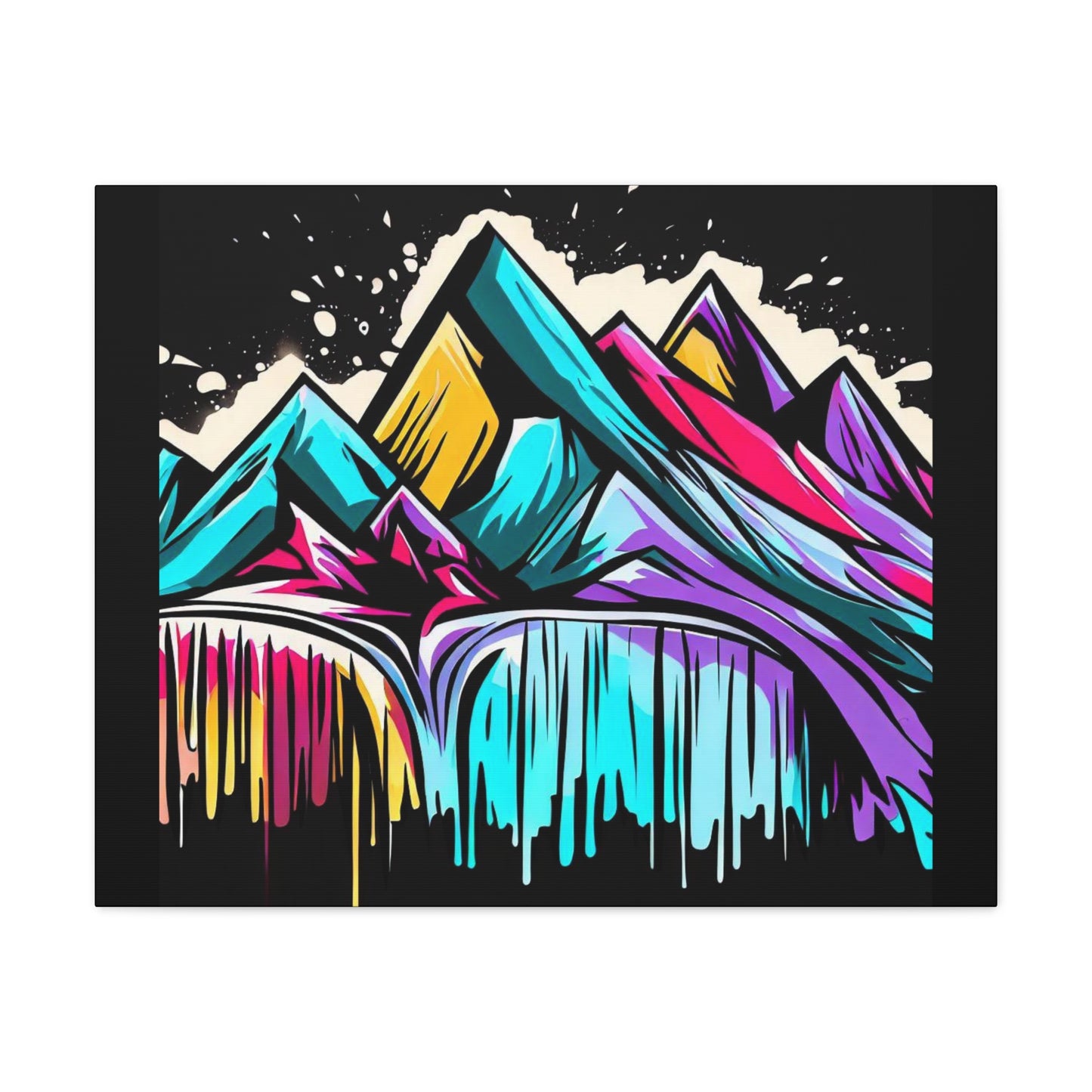 Graffiti Spray Can Mountain Painting