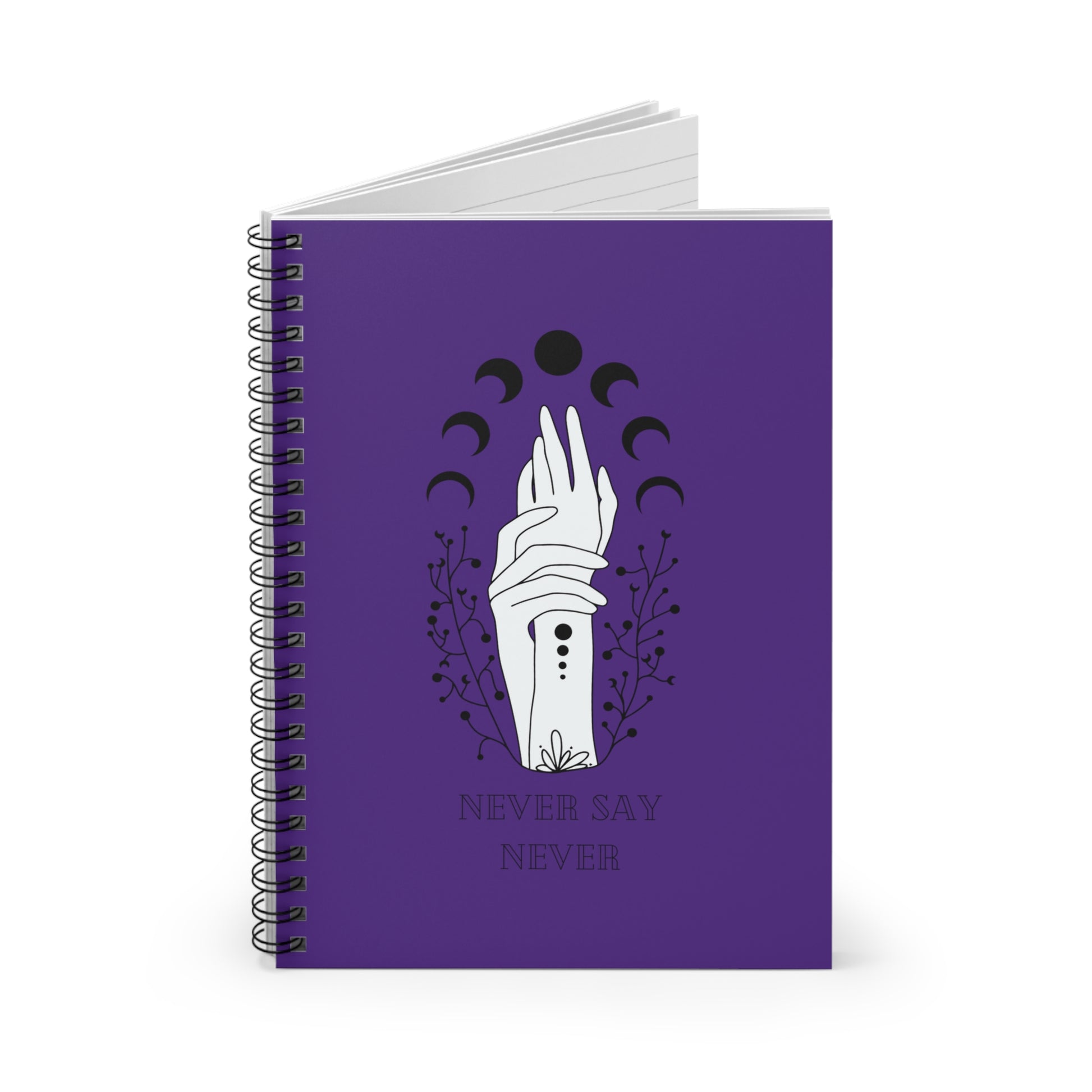 Geometric Elegance, Design Notebook, Spiral Notebook, Ruled Line, Purple - SaviTraviDesigns