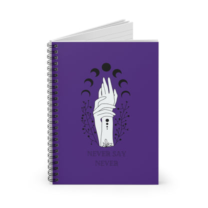 Geometric Elegance, Design Notebook, Spiral Notebook, Ruled Line, Purple - SaviTraviDesigns