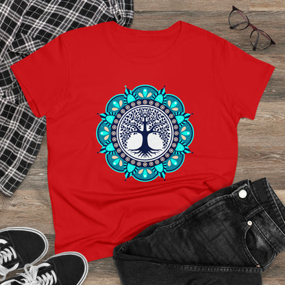 Meditation T-Shirts, Yoga Graphic Tees, Mindfulness Apparel, Zen T-Shirts, Spiritual Shirts, Chakra Tees, Womens T-Shirt Red