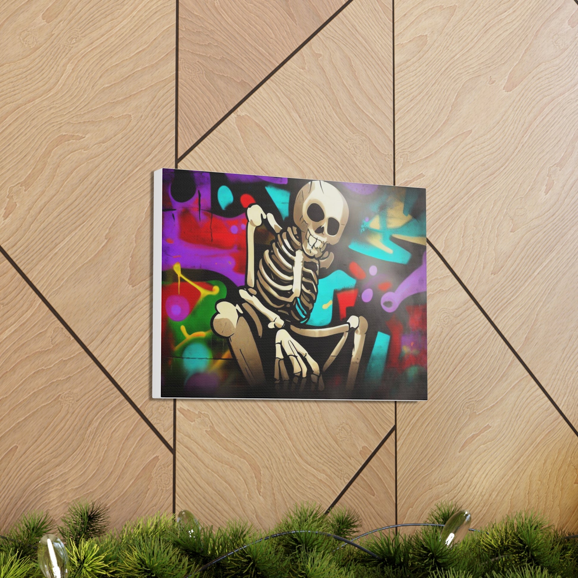 Halloween art, Skeleton canvas prints, Scary Halloween decor, Halloween home decor, Halloween wall, Gothic wall decor, Canvas Gallery Wraps - SaviTraviDesigns