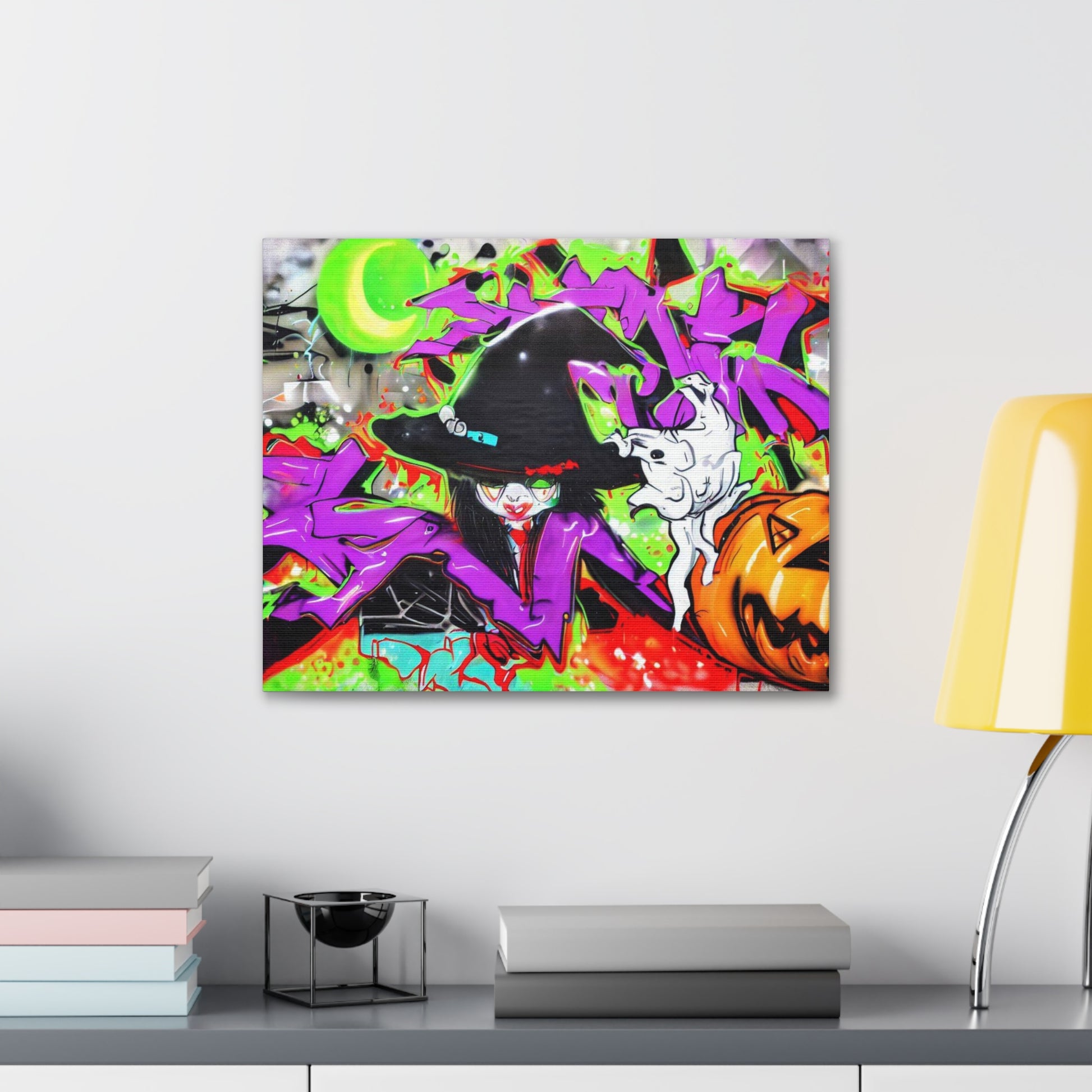 Halloween art, Witch canvas prints, Scary Halloween decor, Halloween home decor, Halloween wall, Gothic wall decor, Canvas Gallery Wraps