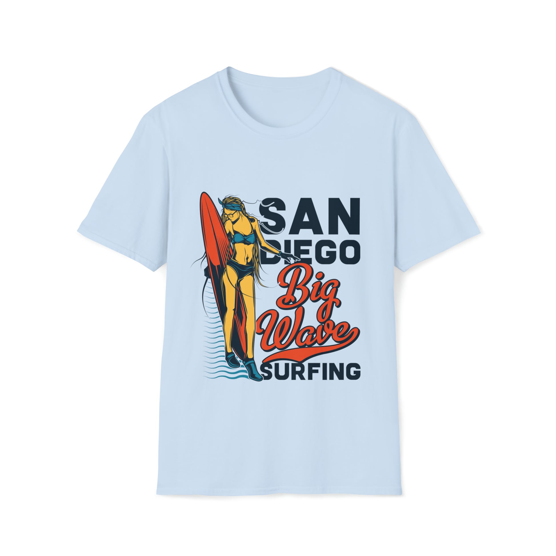 San Diego Big Wave Surfing, Beachwear Graphics, Tropical T-Shirt Designs, Ocean-Inspired Shirts, Surfing Graphics, Sun and Sand Apparel, Summer Wardrobe Essentials - SaviTraviDesigns