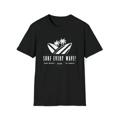 Surf Every Wave |Beach Lifestyle Shirts | Summer Vibe Apparel Black