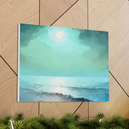 Moon wall art, Ocean wall art, ocean art, Canvas Gallery Wraps