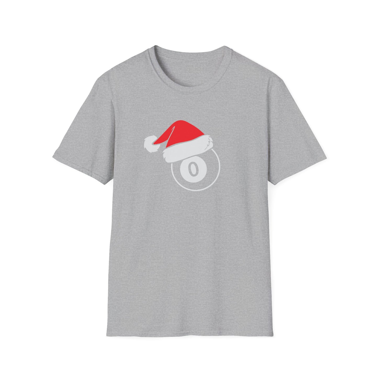 Pool Ball Santa Hat Graphic T Shirt Sport Grey