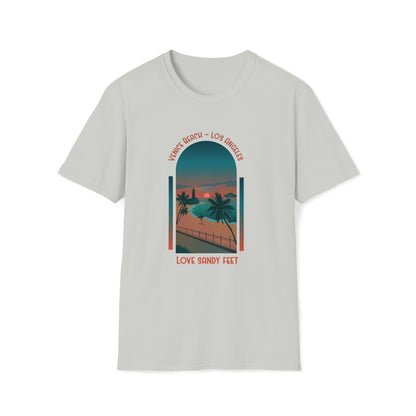 Venice Beach Sandy Feet |Beach Lifestyle Shirts | Summer Vibe Apparel Ice Grey