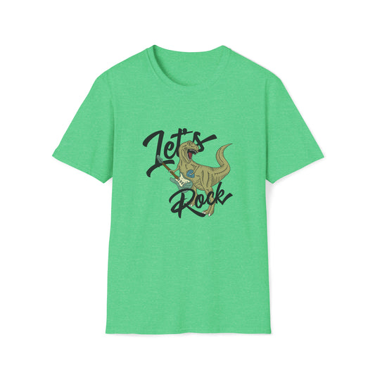 Lets Rock, Dino Rockstar, Beachwear Graphics, Tropical T-Shirt Designs, Ocean-Inspired Shirts, Surfing Graphics, Sun and Sand Apparel, Summer Wardrobe Essentials - SaviTraviDesigns