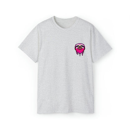 Graffiti Tshirt, Sloth Tshirt, Graphic T-Shirt, Unisex Ultra Cotton Tee, Pink Sloth Ash