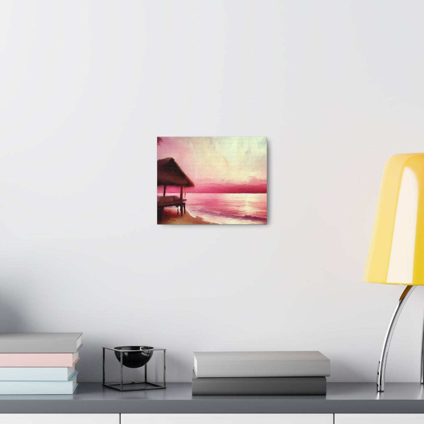 Sunset Beach Pastel Watercolor Print