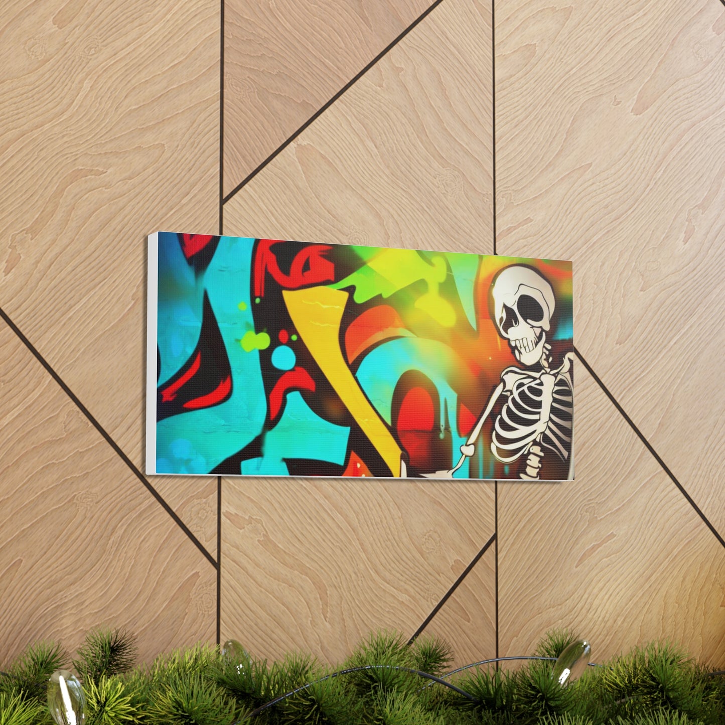 Halloween art, Skeleton canvas prints, Graffiti Halloween, Scary Halloween decor, Halloween home decor, Halloween wall, Gothic wall decor, Canvas Gallery Wraps - SaviTraviDesigns