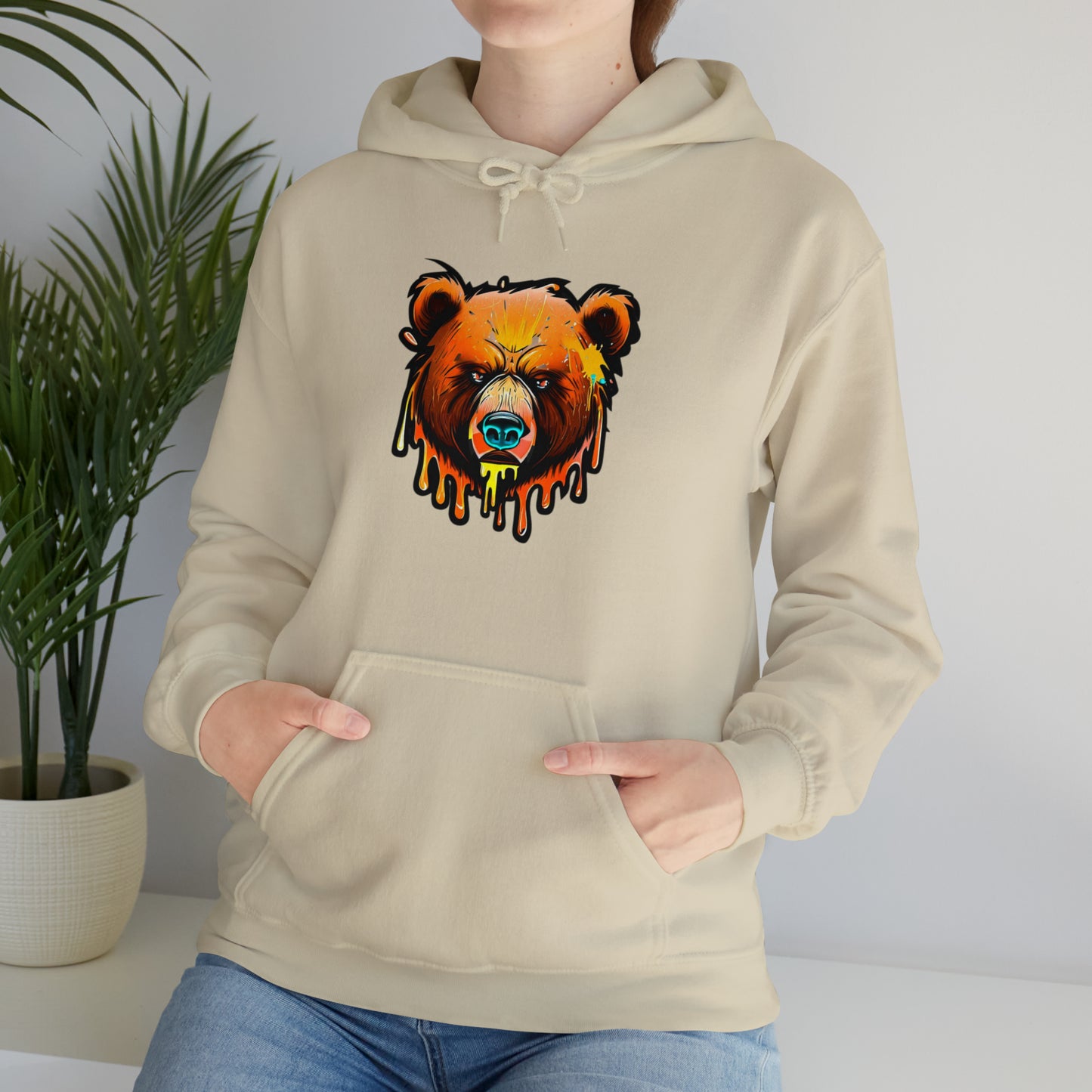 Bear Hoodie, Graffiti Graphic Shirt, Street Art, Urban Art, Unisex Hooded Sweatshirt, Bear Hoodie