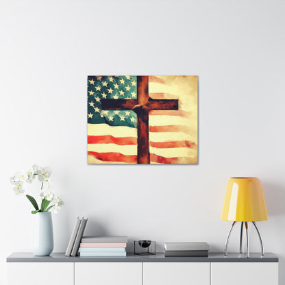 Christian wall art, Flag wall art, Canvas Gallery Wraps - SaviTraviDesigns