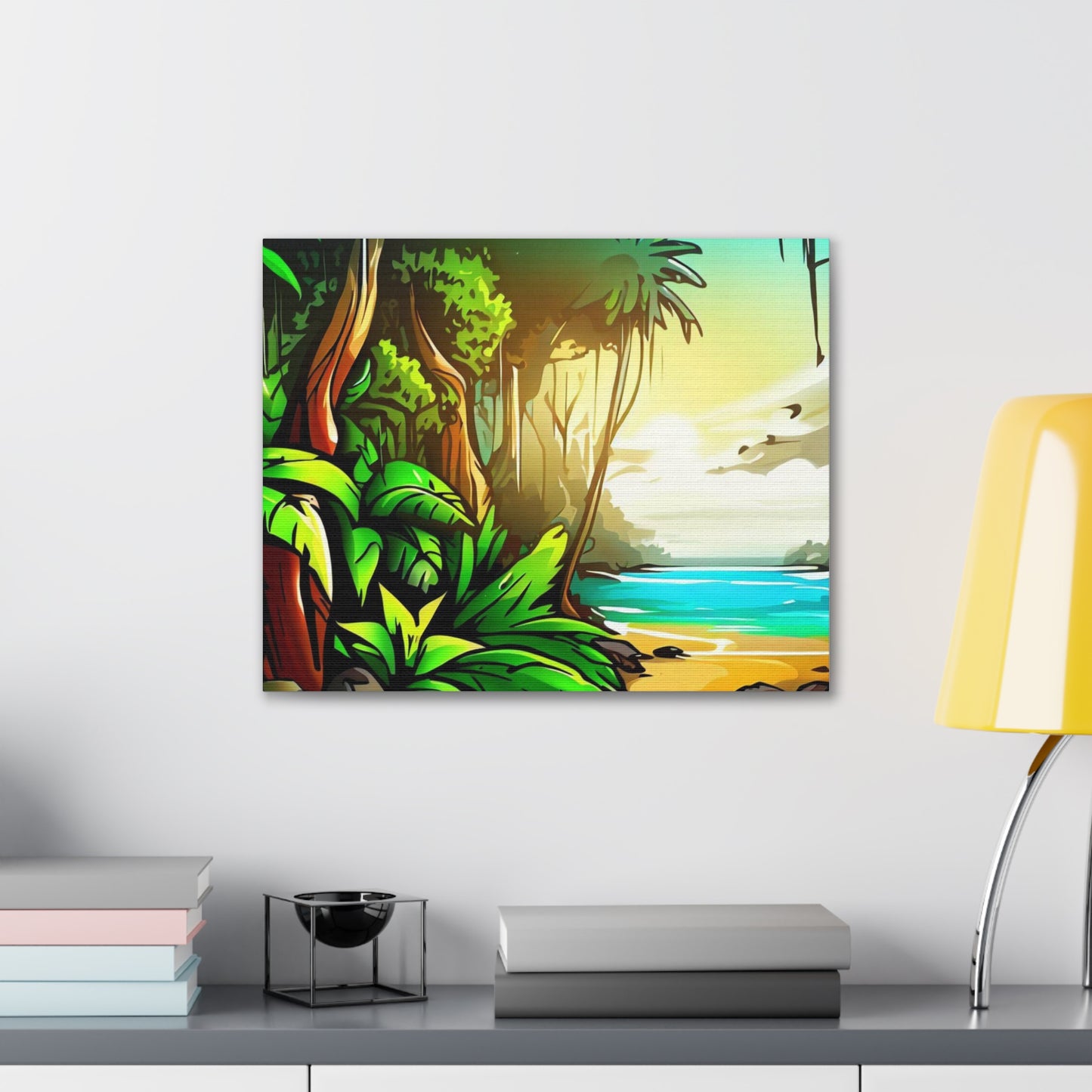 Jungle Sunset, Graffiti art prints, Street art canvas, Urban art decor, Graffiti-style wall art, Graffiti canvas prints, Street art posters - SaviTraviDesigns