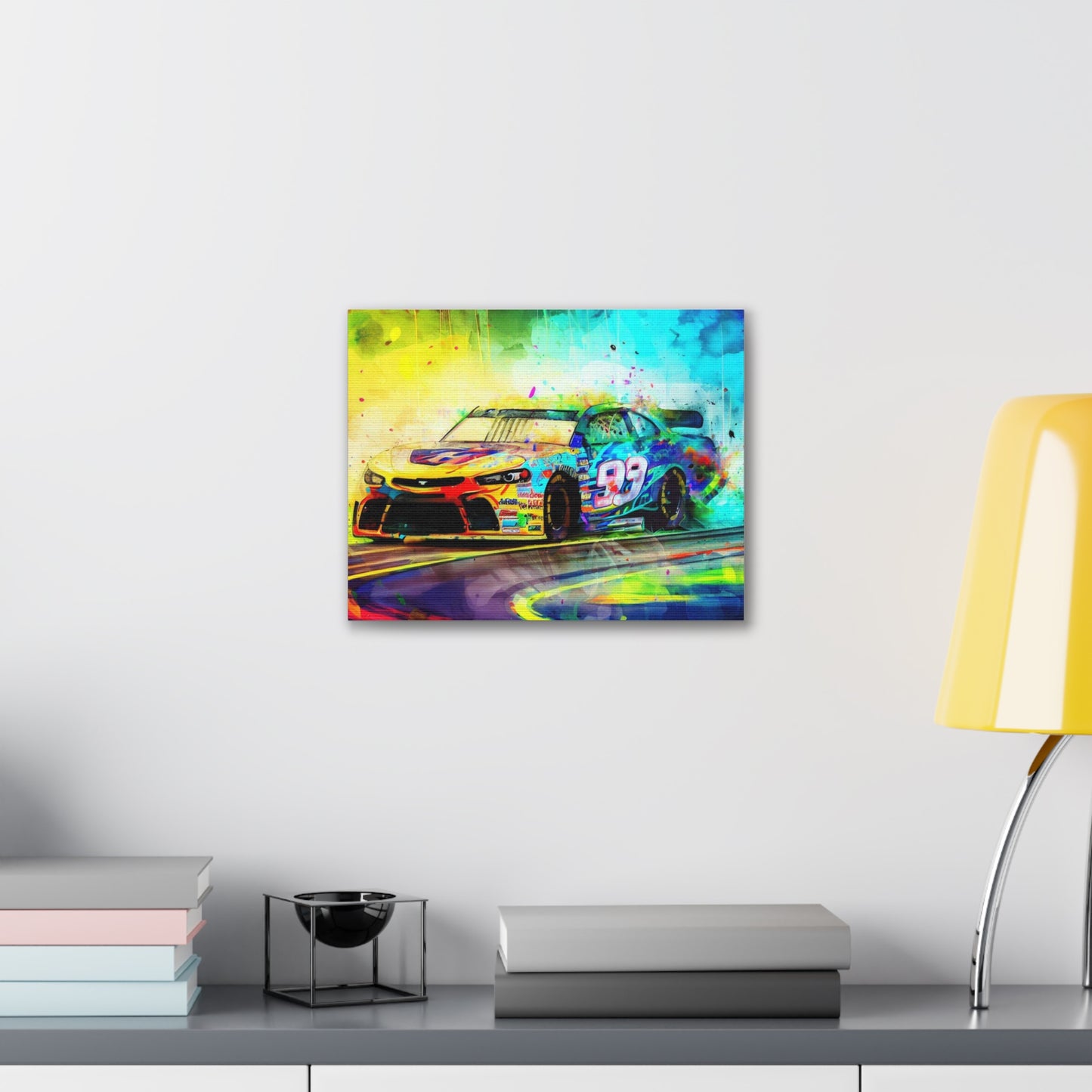 Nascar Painting, Graffiti art prints, Street art canvas, Urban art decor, Graffiti-style wall art, Graffiti canvas prints, Street art posters 14″ x 11″ Premium Gallery Wraps (1.25″)