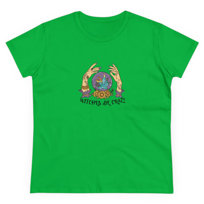 Witches Be Crazy, Halloween Graphic Shirts, Spooky Halloween Shirts, Scary Halloween Shirt Designs, Cute Halloween Graphic Tees, Funny Halloween Shirt Ideas Irish Green