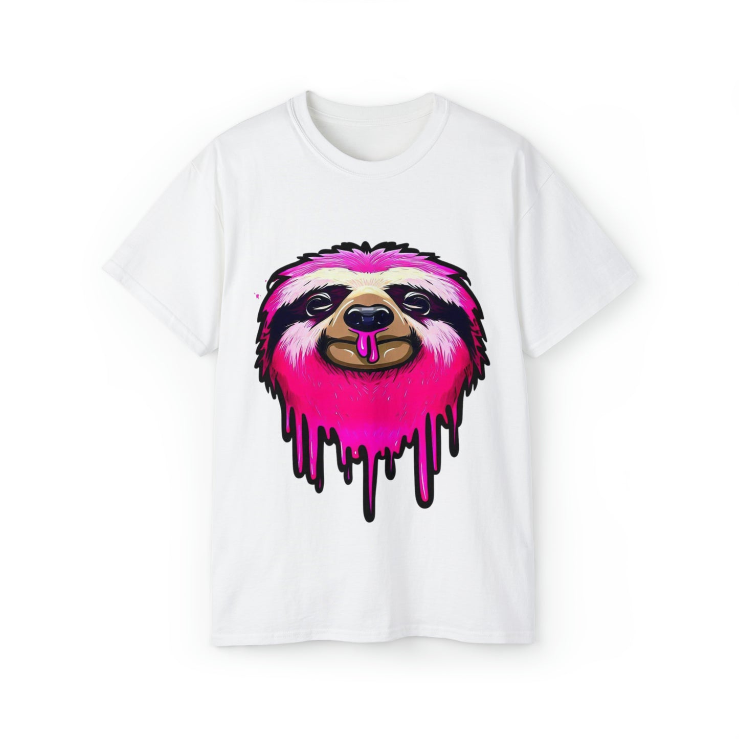 Graffiti Tshirt, Sloth Graphic T-Shirt, Unisex Ultra Cotton Tee, Pink Sloth - SaviTraviDesigns