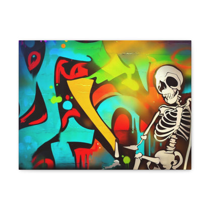 Halloween art, Skeleton canvas prints, Graffiti Halloween, Scary Halloween decor, Halloween home decor, Halloween wall, Gothic wall decor, Canvas Gallery Wraps - SaviTraviDesigns