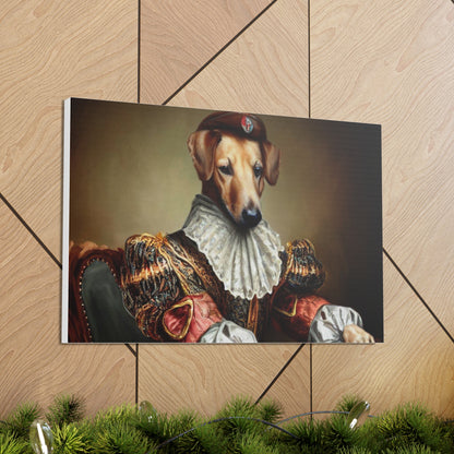 Fancy Dog, Canvas Dog Art, Dog Wall Art, Canine Canvas Art, Canvas Gallery Wraps