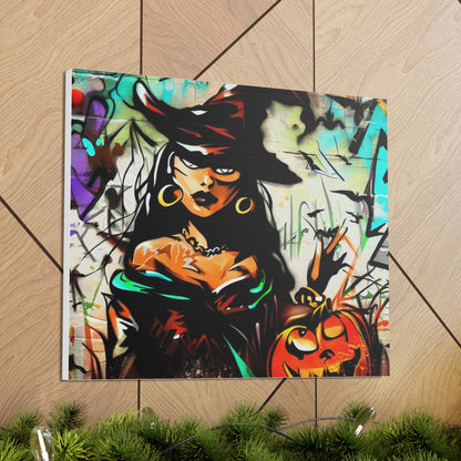 Halloween art, Witch canvas prints, Scary Halloween decor, Halloween home decor, Halloween wall, Gothic wall decor, Canvas Gallery Wraps