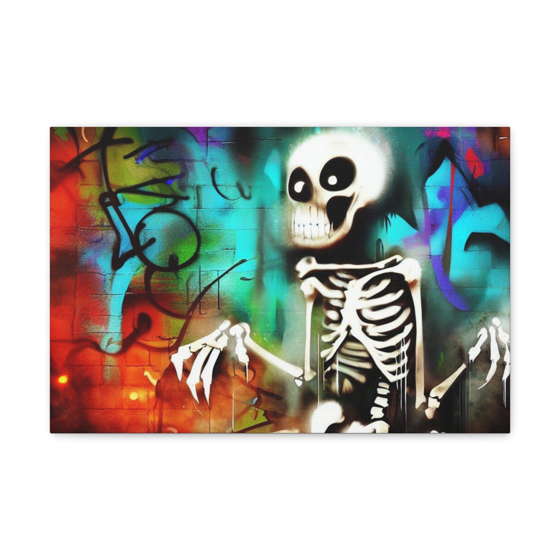 Halloween art, Skeleton canvas prints, Scary Halloween decor, Halloween home decor, Halloween wall, Gothic wall decor, Canvas Gallery Wraps - SaviTraviDesigns