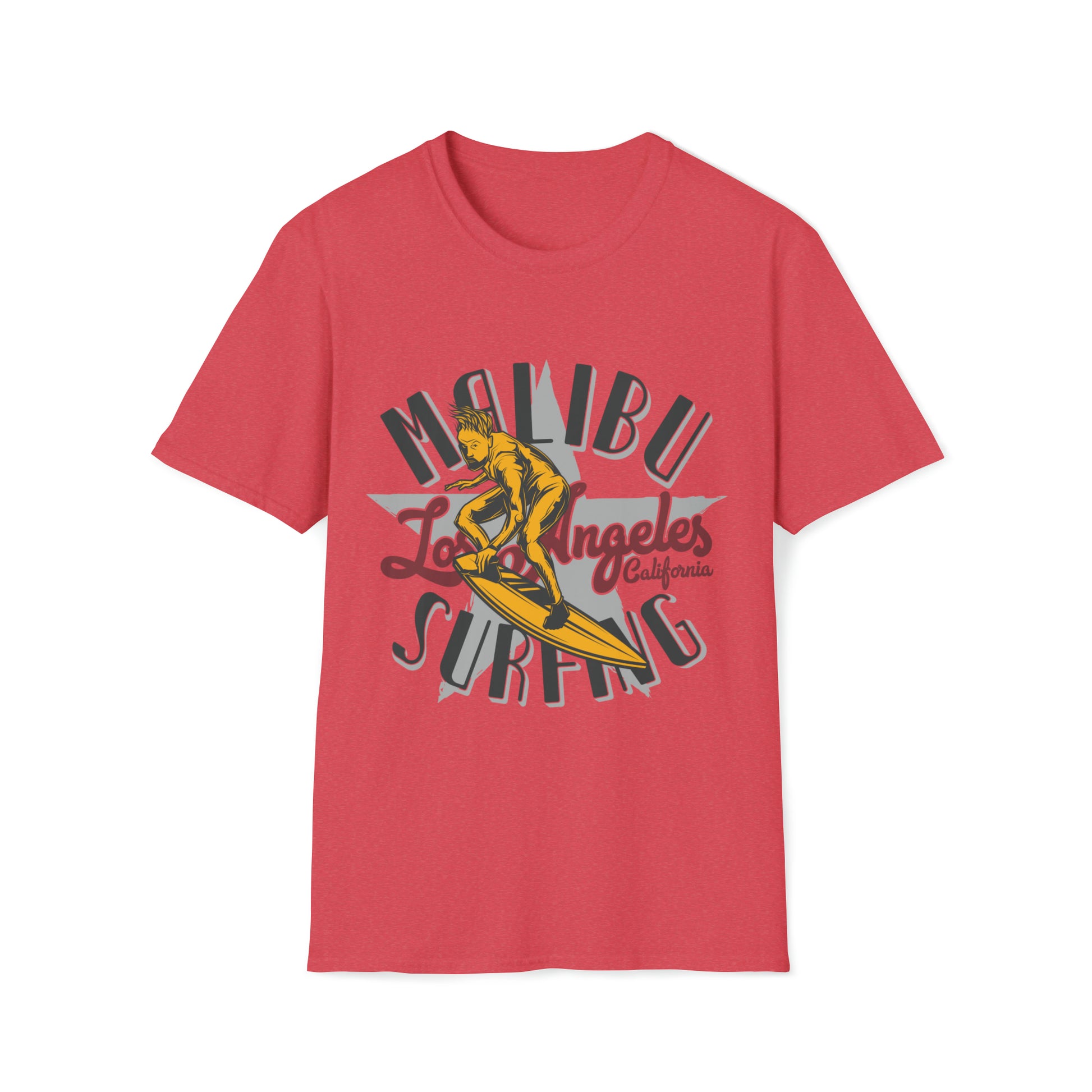 Malibu Surfing, Beachwear Graphics, Tropical T-Shirt Designs, Ocean-Inspired Shirts, Surfing Graphics, Sun and Sand Apparel, Summer Wardrobe Essentials - SaviTraviDesigns