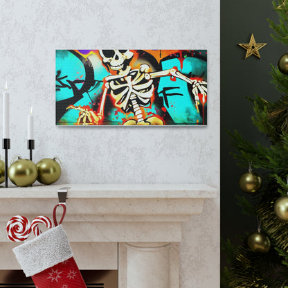 Halloween art, Skeleton canvas prints, Scary Halloween decor, Halloween home decor, Halloween wall, Gothic wall decor, Canvas Gallery Wraps - SaviTraviDesigns