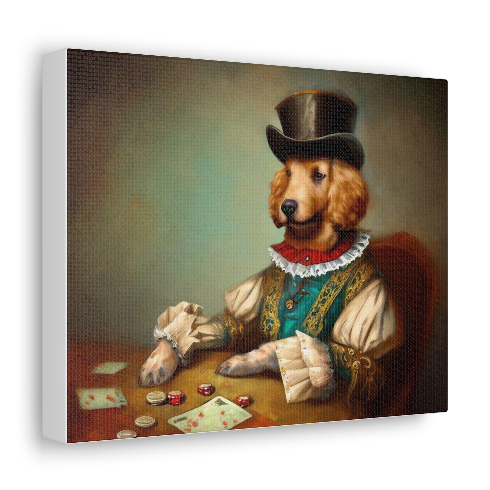 Fancy Dog, Canvas Dog Art, Dog Wall Art, Canine Canvas Art, Canvas Gallery Wraps