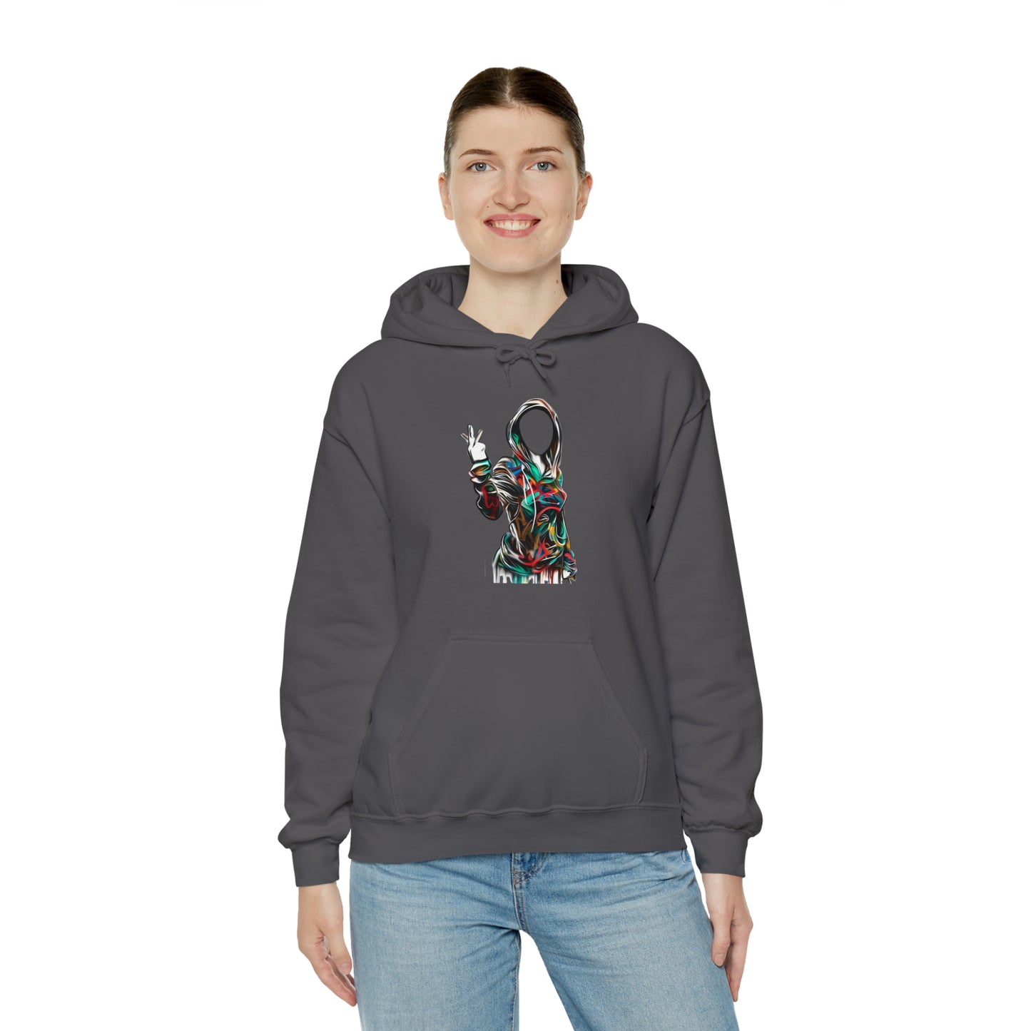 Graffiti Hoodie, Hooded Sweatshirt, Digital Female, Urban Street Design - SaviTraviDesigns