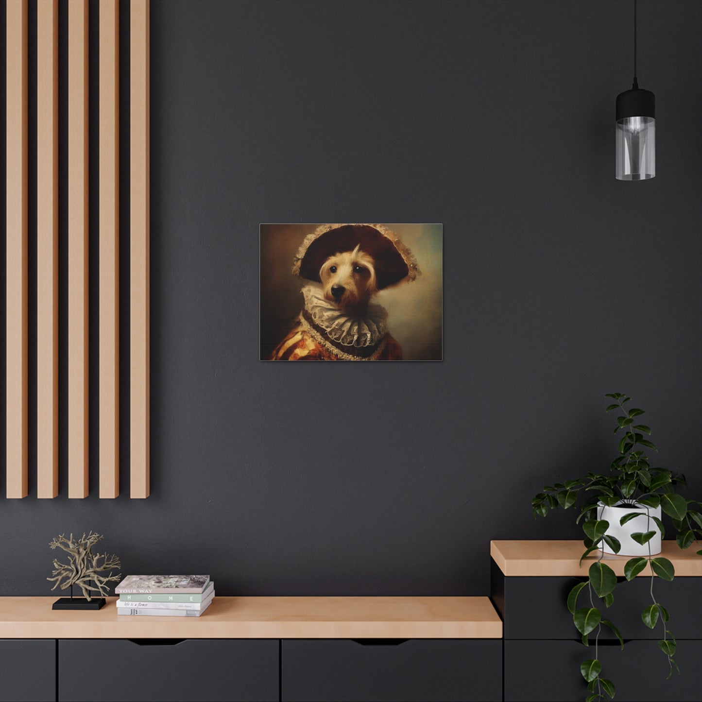 Fancy Dog, Canvas Dog Art, Dog Wall Art, Canine Canvas Art,Canvas Gallery Wraps, Pet Art, King Dog - SaviTraviDesigns