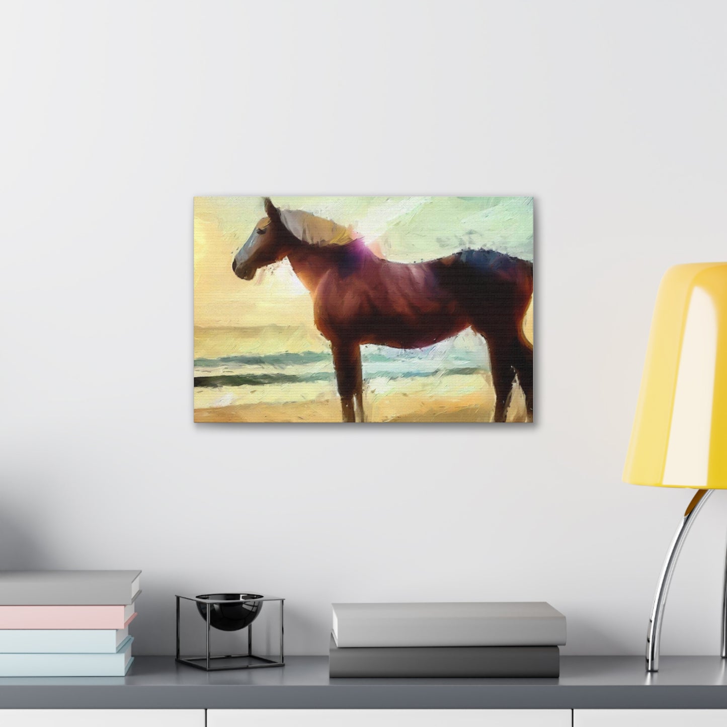 Horse wall art, Beach wall art, ocean wall art, Canvas Gallery Wraps, Horse Beach, Sunset Beach - SaviTraviDesigns