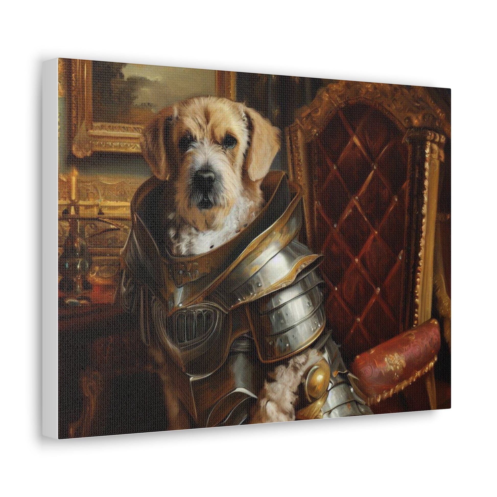 Fancy Dog, Canvas Dog Art, Dog Wall Art, Canine Canvas Art, Canvas Gallery Wraps