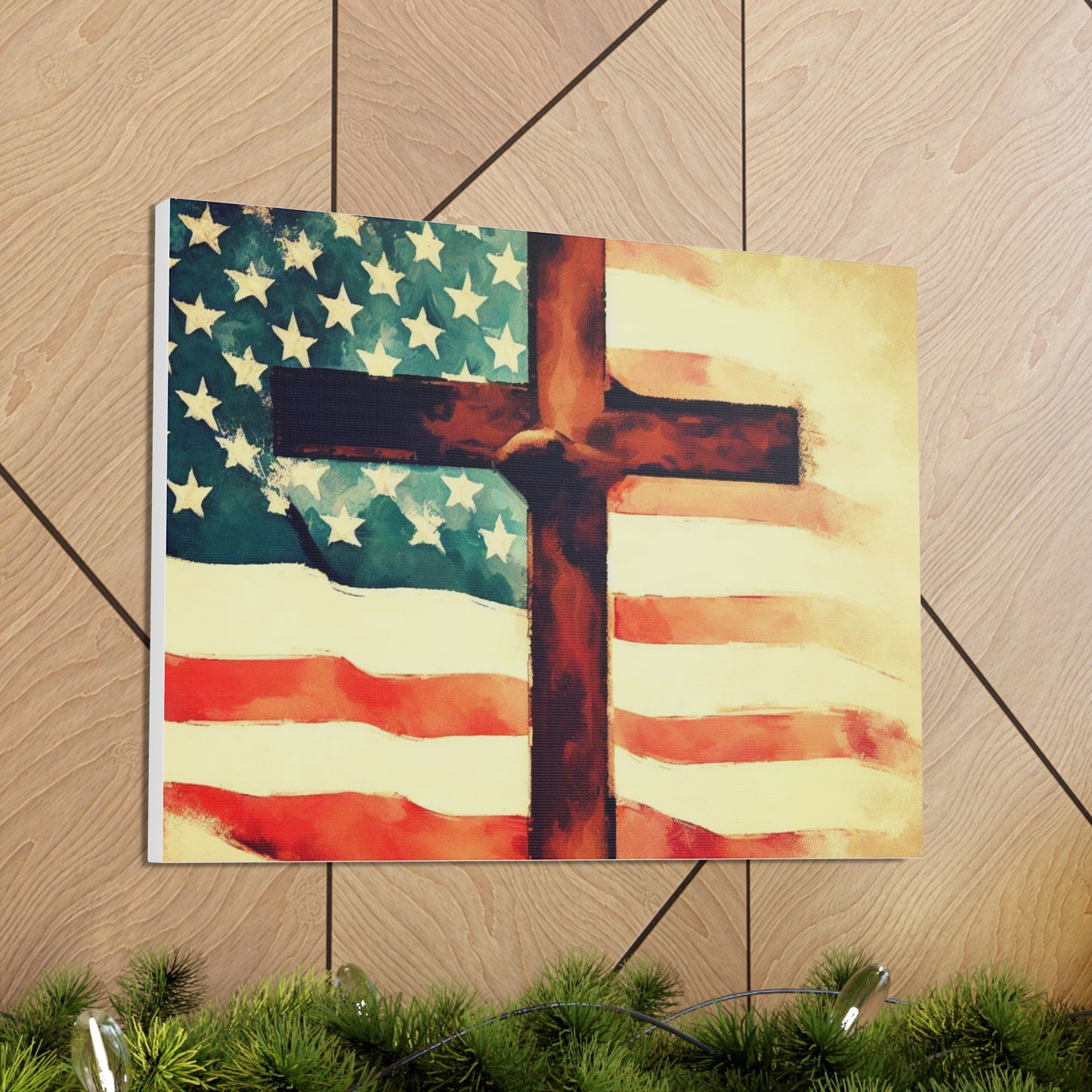 Christian wall art, Flag wall art, Canvas Gallery Wraps - SaviTraviDesigns