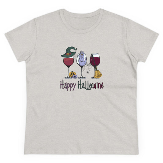 Happy Hallowine,Halloween Graphic Shirts, Spooky Halloween Shirts, Scary Halloween Shirt Designs, Cute Halloween Graphic Tees, Funny Halloween Shirt Ideas - SaviTraviDesigns