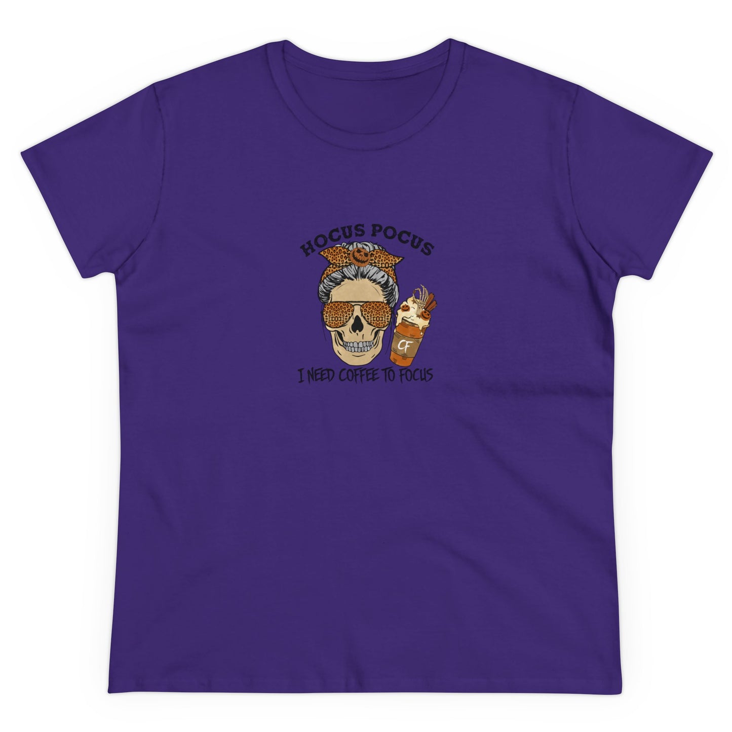 Hocus Pocus, I Need Coffee To Focus, Halloween Graphic Shirts, Spooky Halloween Shirts, Scary Halloween Shirt Designs, Cute Halloween Graphic Tees, Funny Halloween Shirt Ideas Purple