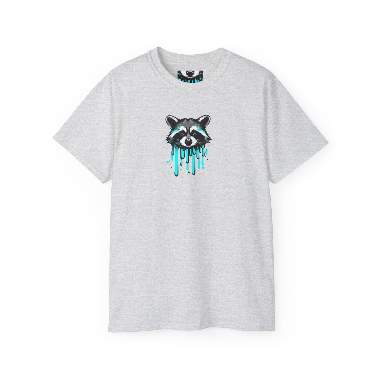 Juicy Blue Raccoon- Graffiti Print T-Shirt