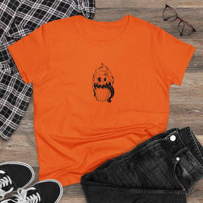 Ghoul Tongue Cupcake, Halloween Cupcake Designs, Halloween Graphic Shirts, Spooky Halloween Shirts, Cute Halloween Graphic Tees