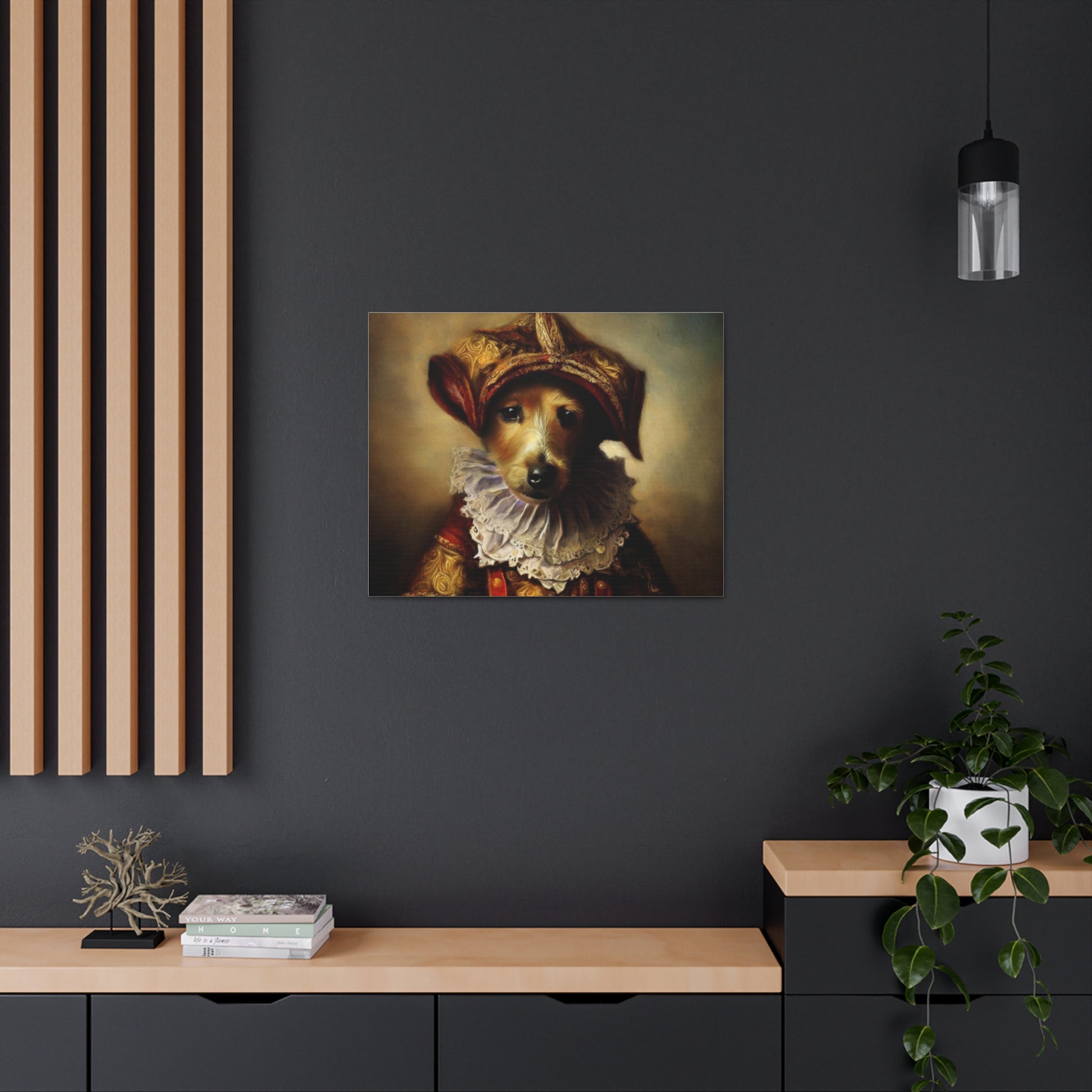 Fancy Dog, Canvas Dog Art, Dog Wall Art, Canine Canvas Art,Canvas Gallery Wraps