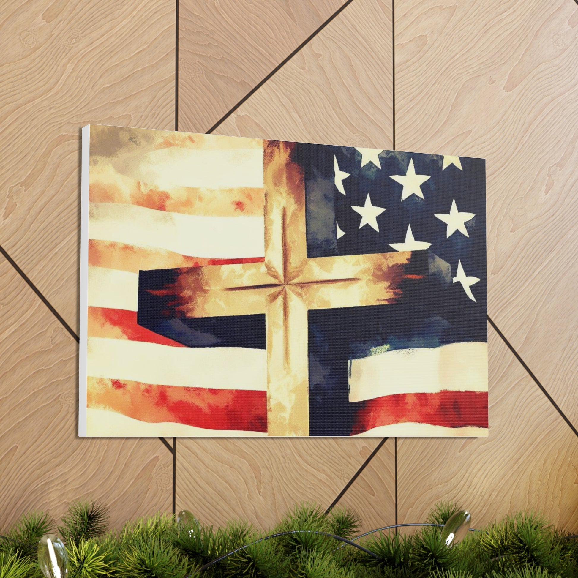 Christian wall art, Flag wall art, Canvas Gallery Wraps - SaviTraviDesigns