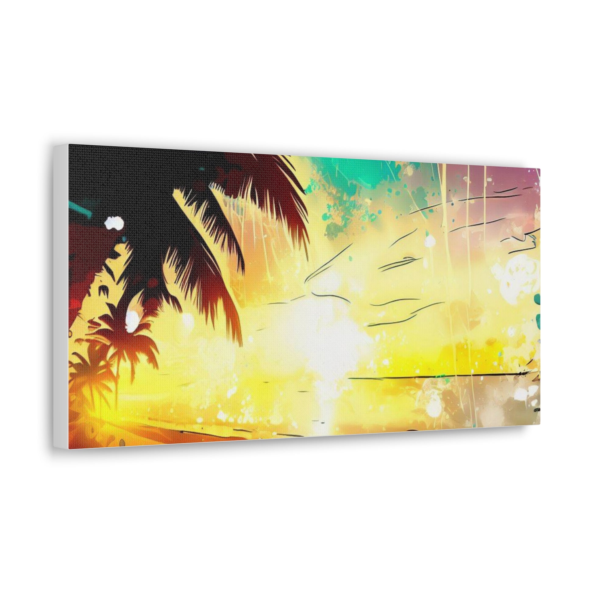 Palm Tree Sunset, Graffiti art prints, Street art canvas, Urban art decor, Graffiti-style wall art, Graffiti canvas prints, Street art posters - SaviTraviDesigns