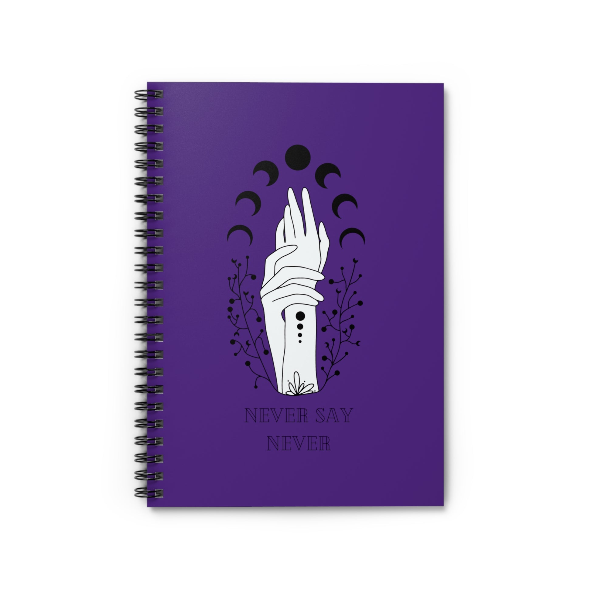 Geometric Elegance, Design Notebook, Spiral Notebook, Ruled Line, Purple - SaviTraviDesigns