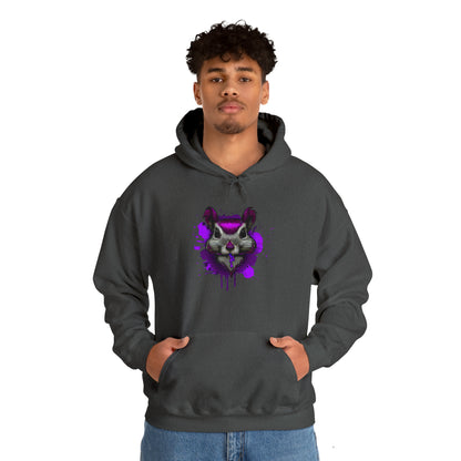 Graffiti hoodie, Graffiti Sweatshirt, Squirrel sweatshirt, Urban Art Hooded Sweatshirt, purple - SaviTraviDesigns