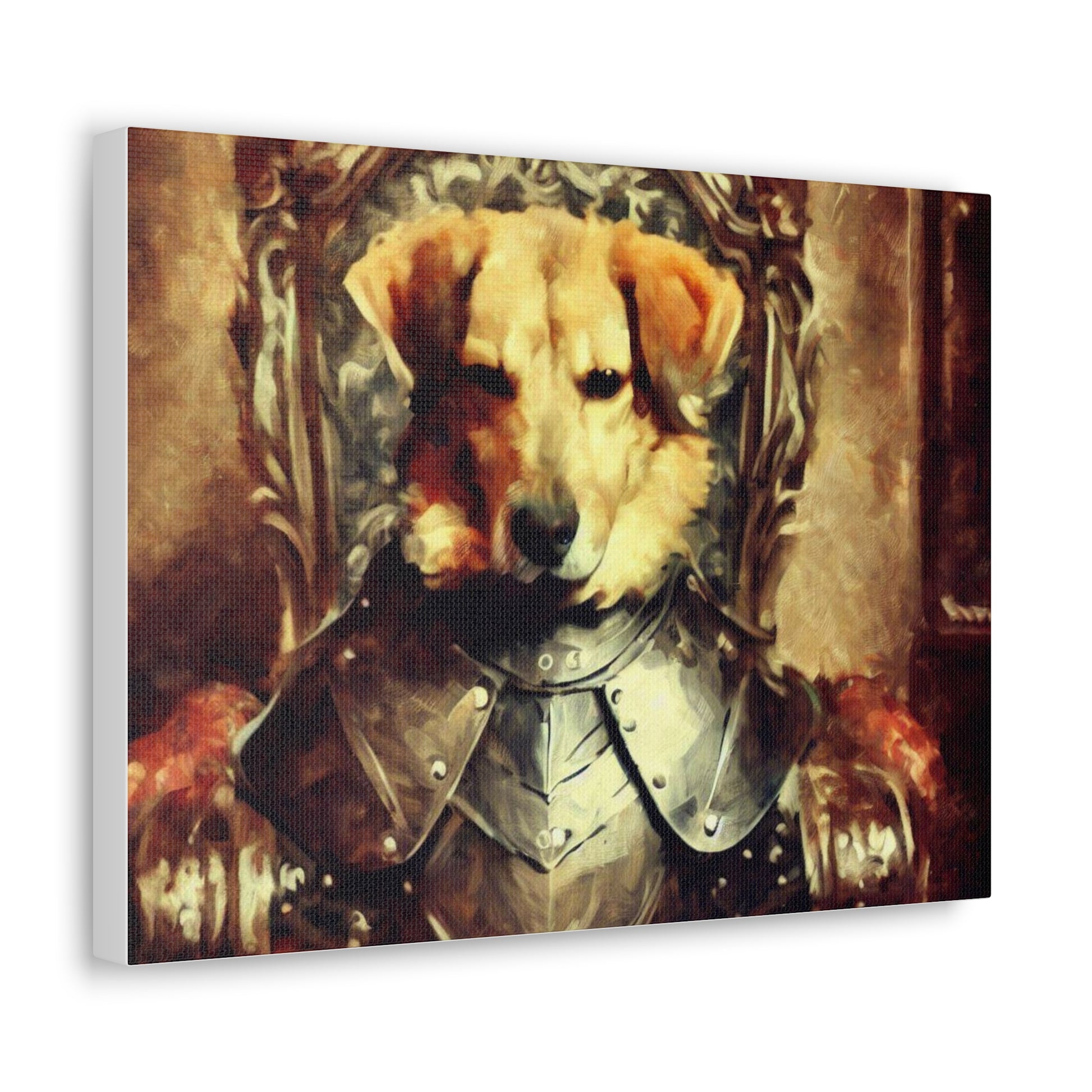 Fancy Dog, Canvas Dog Art, Dog Wall Art, Canine Canvas Art, Canvas Gallery Wraps