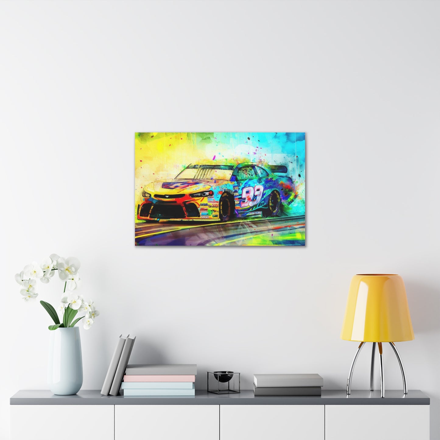 Nascar Painting, Graffiti art prints, Street art canvas, Urban art decor, Graffiti-style wall art, Graffiti canvas prints, Street art posters 30" x 20" Premium Gallery Wraps (1.25″)