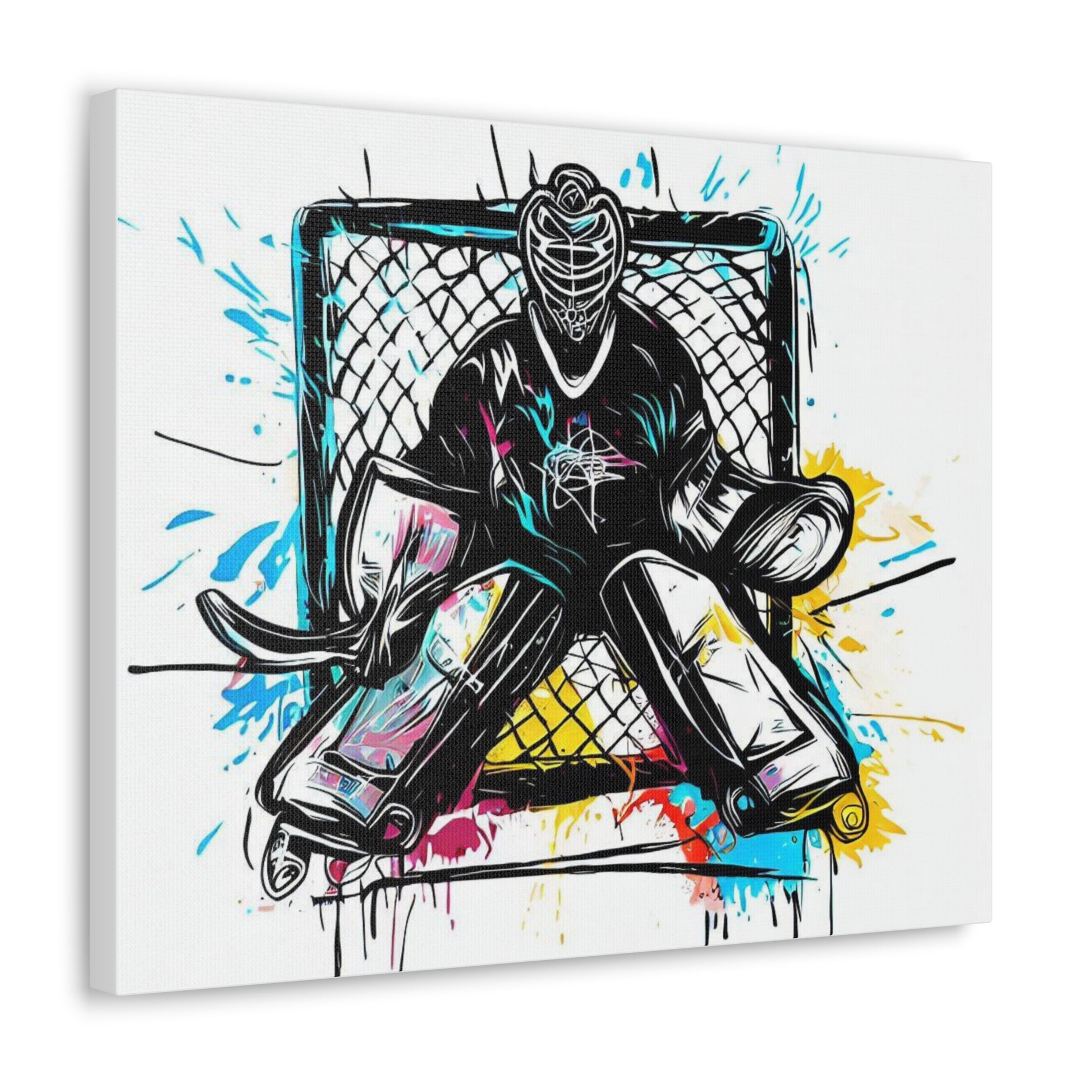 Hockey Goalie, Graffiti art prints, Street art canvas, Urban art decor, Graffiti-style wall art, Graffiti canvas prints, Street art posters - SaviTraviDesigns