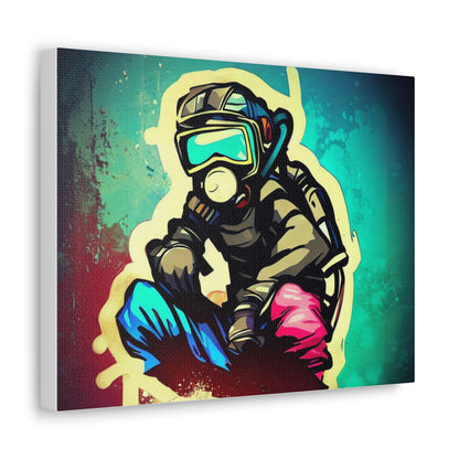 Gasmask, Graffiti Artist, Graffiti art prints, Street art canvas, Urban art decor, Graffiti-style wall art, Graffiti canvas prints, Street art posters - SaviTraviDesigns