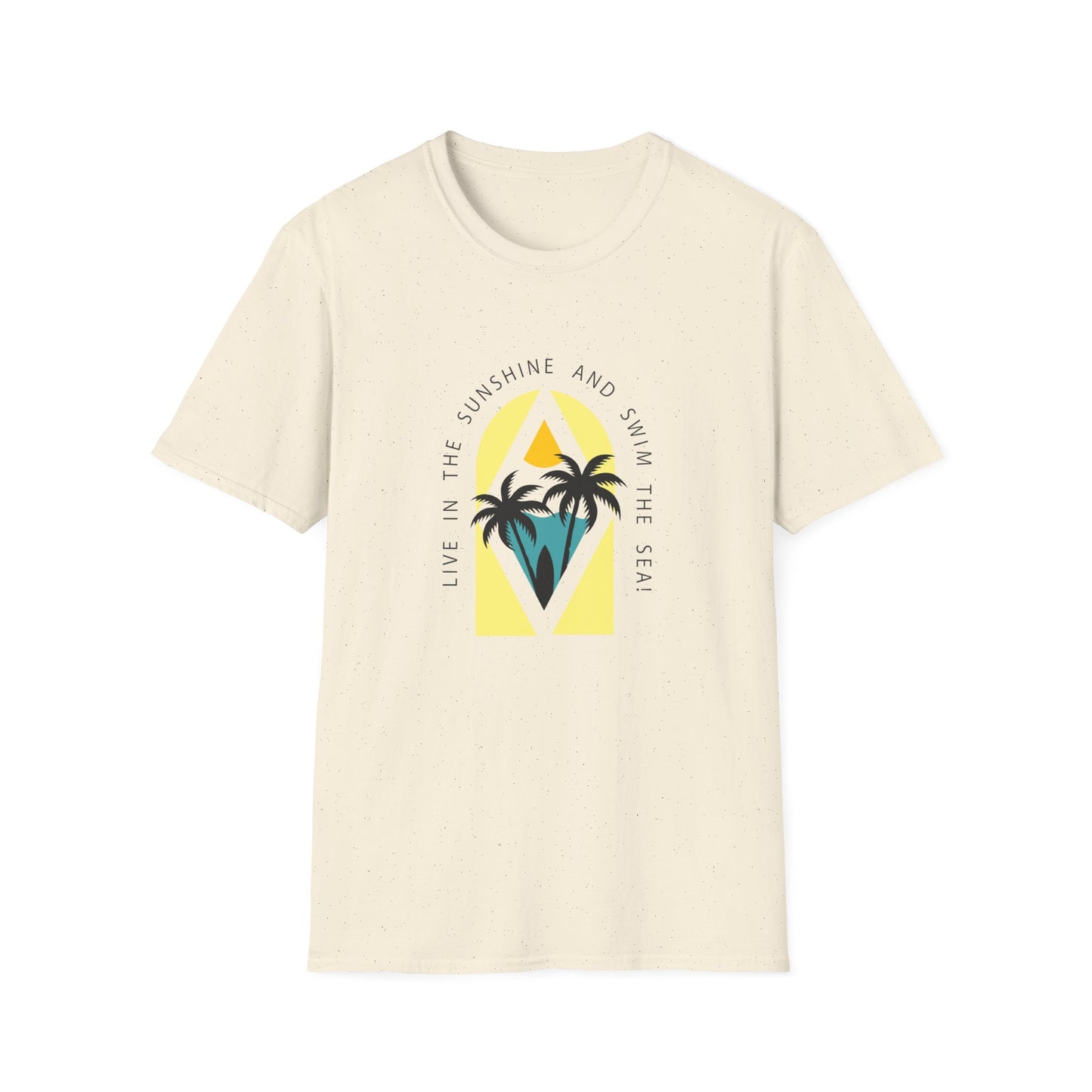 Live In The Sunshine Swim in The Sea Graphics T-Shirt Natural