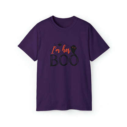 I'm Her Boo, Halloween Graphic Shirts, Spooky Halloween Shirts, Scary Halloween Shirt Designs, Cute Halloween Graphic Tees, Funny Halloween Shirt Ideas - SaviTraviDesigns