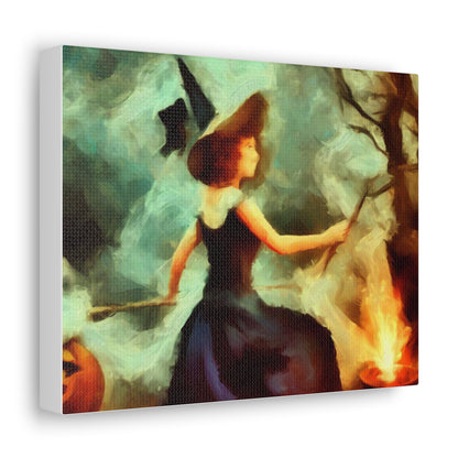 Halloween art, Witch canvas prints, Scary Halloween decor, Halloween home decor, Halloween wall, Gothic wall decor, Canvas Gallery Wraps - SaviTraviDesigns